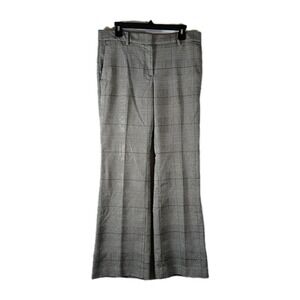 Ann Taylor Women's Dress Pants Devin Fit Black Plaid Houndstooth Size 8 Career